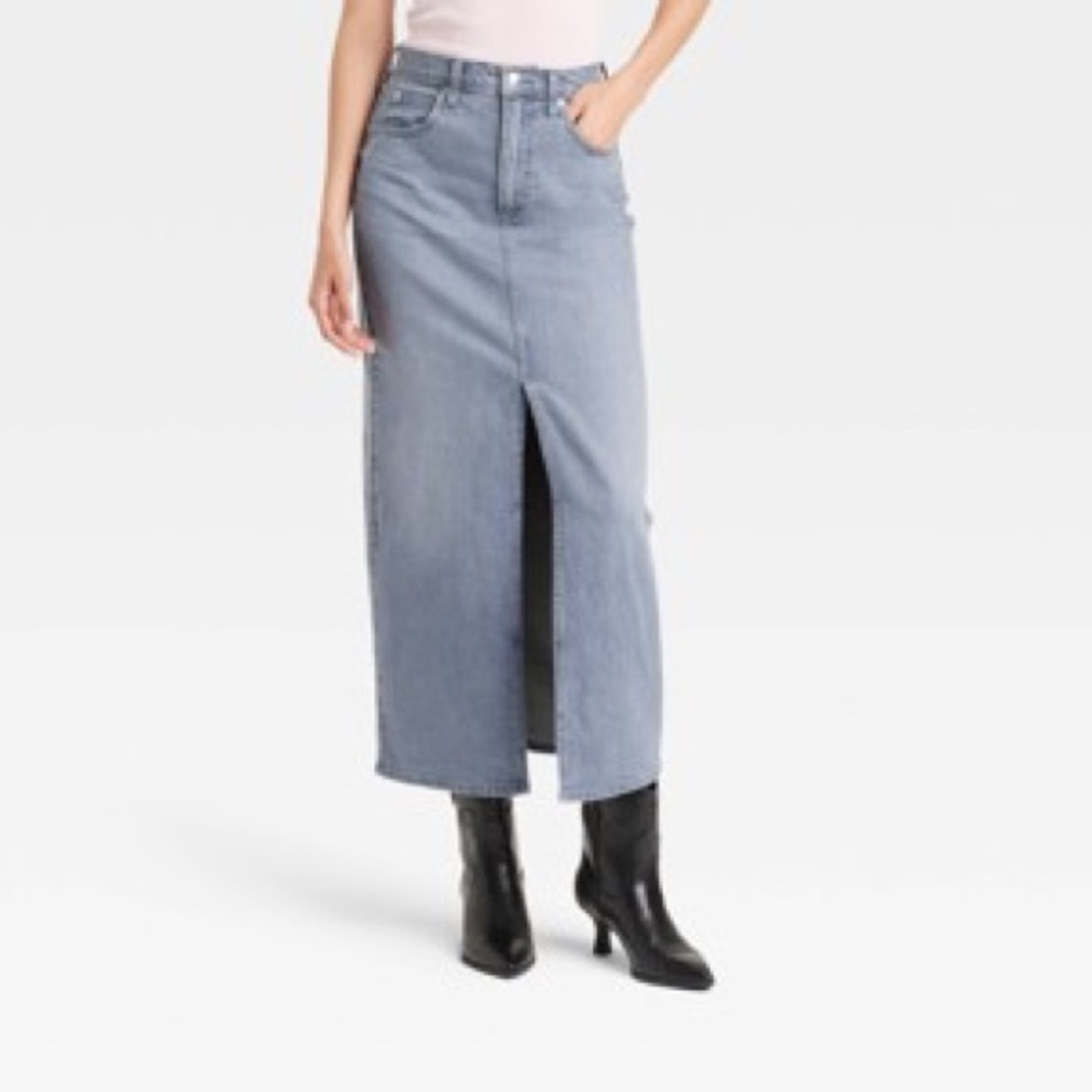NWT Universal Thread Denim Maxi Skirt